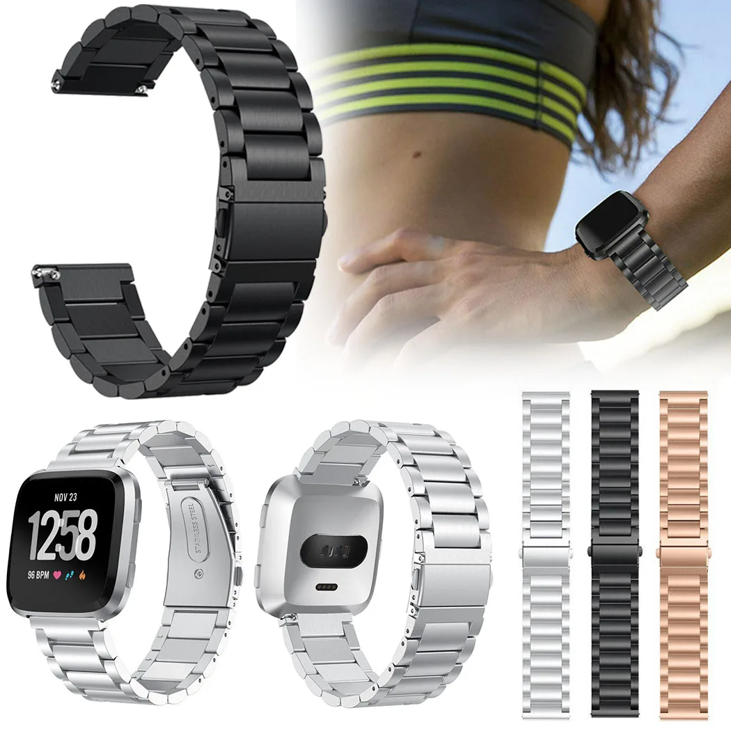 Классическая версия для Fitbit Versa металлическая полоса из нержавеющей стали