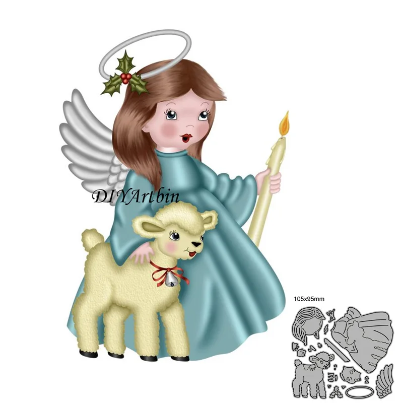 Металлические Вырубные штампы в виде рождественской девушки для дня рождения