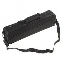 black portable lightweight flute cloth box with shoulder strap flute box woodwind bag
