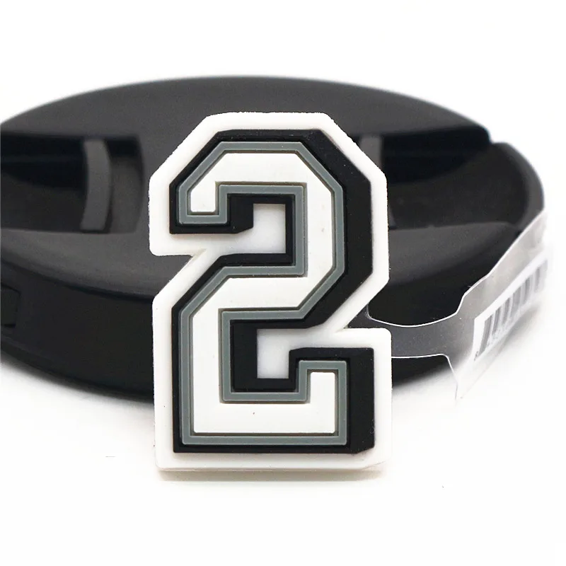 Original Solid Color Digital Model Shoe Charms PVC Shoe Buckles Accessories fit Bands Bracelets Croc JIBZ,Kids Party X-mas Gifts