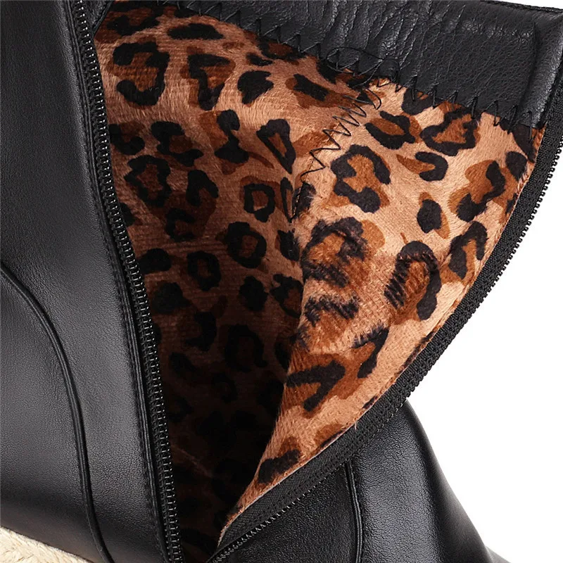 

ESRFIYFE 2020 New Platform Women Ankle Boots Wedge Heel Fashion Lace Up Ladies Shoes Black Autumn Winter Great Quality Boots