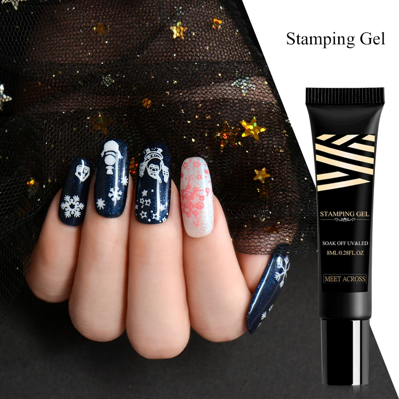 MEET ACROSS 8 мл УФ-гель для ногтей Цветной Гель-лак стемпинга | Красота и здоровье