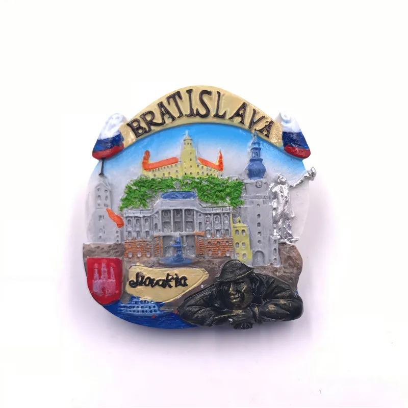 

Egypt Slovakia Ireland Sweden France resin magnetic refrigerator paste creative souvenirs Home Decor Fridge Magnets