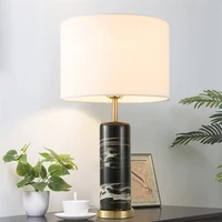 sarok modern table lamp black marble luxury decorative design led desk light home for foyer bed room office