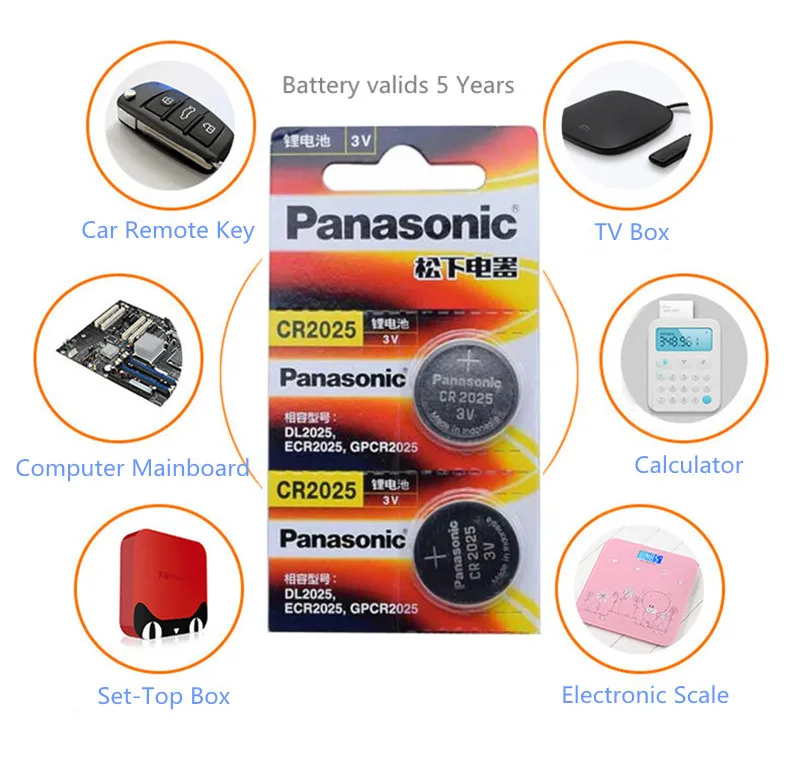 Оригинальные аккумуляторы для аккумуляторов Panasonic cr2025 15 шт./лот cr 2025 3V литиевая