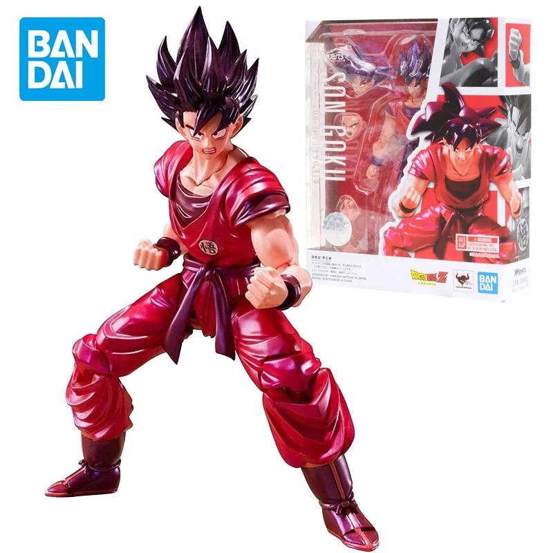 

Bandai SHF Dragon Ball 15cm Son Goku Kaioken Anime Model Action Figure Adult Doll Decoration Toy Children's Birthday Gift