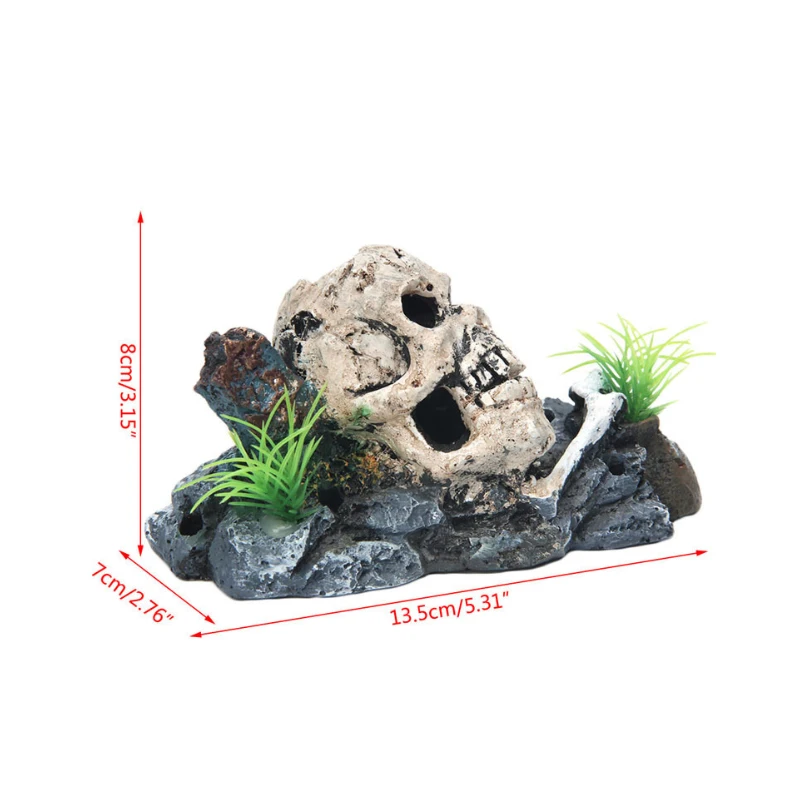 

Fish Tank Decoration Reptile Box Landscape Waterscape Cave Horror Skull Aquarium Accessories Jewelry Home Decoration Crafts