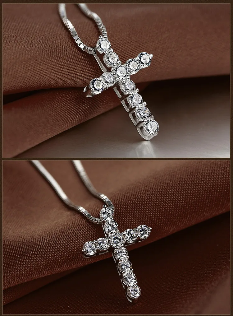 Женское колье с подвеской из циркония вечерние ювелирные изделия стерлингового
