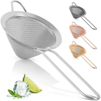1pc cocktail strainer steel tea strainers conical food strainers fine mesh strainer practical bar strainer tool