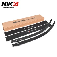 1 pair nika archery n3 recurve bow limbs 55 carbon fiber with small bull logo limbs 26 36lbs outdoor sport archery
