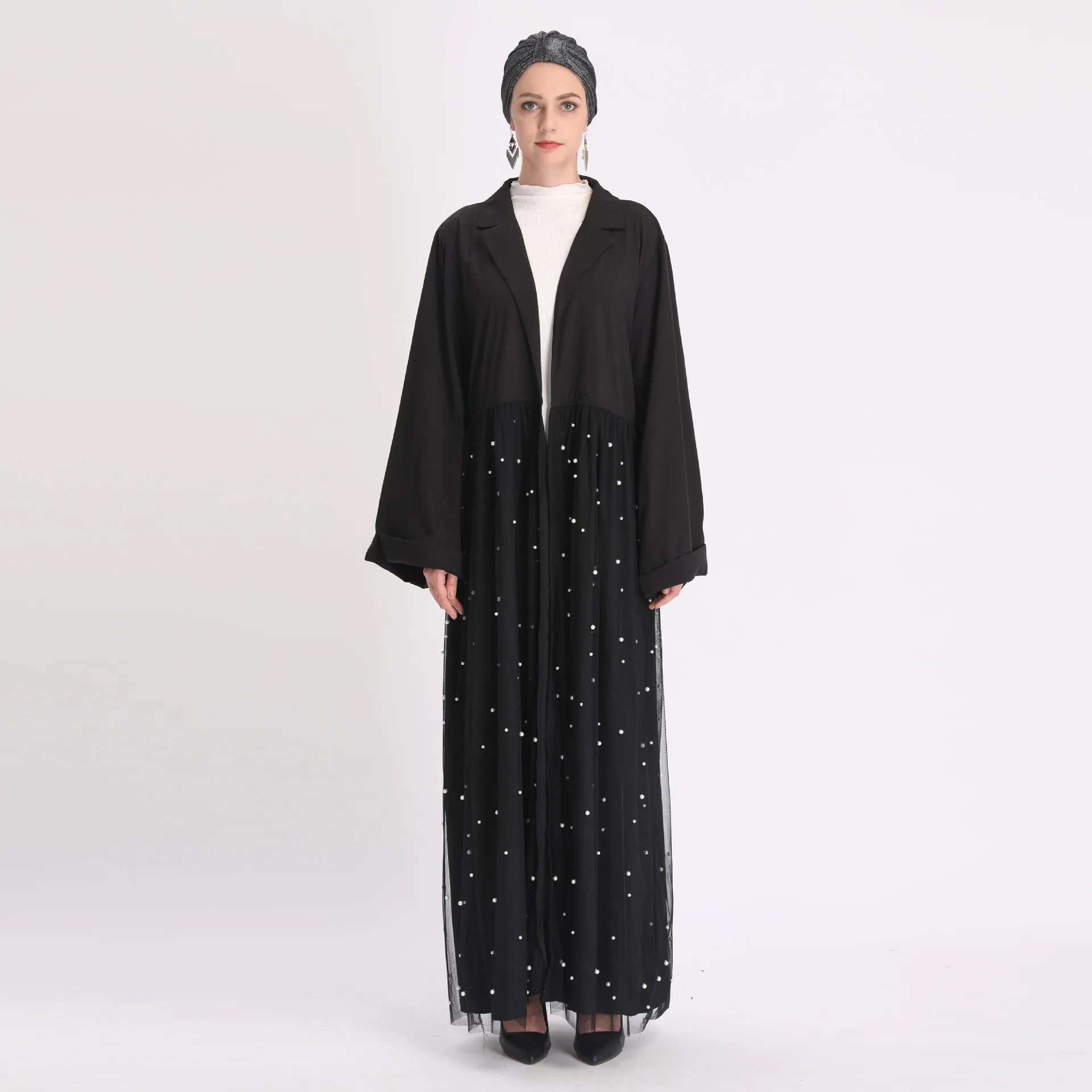

Eid Mubarak Open Abaya Kaftan Dubai Kimono Muslim Dress Turkey Caftan Marocain Islam Clothing Ramadan Abayas for Women Robe Oman