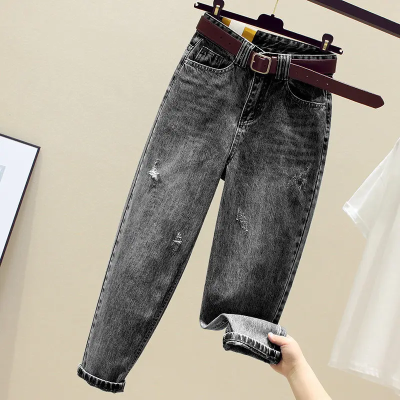 

Py1040 2020 spring summer autumn new women fashion casual Denim Pants woman female OL baggy jeans women high waisted jeans