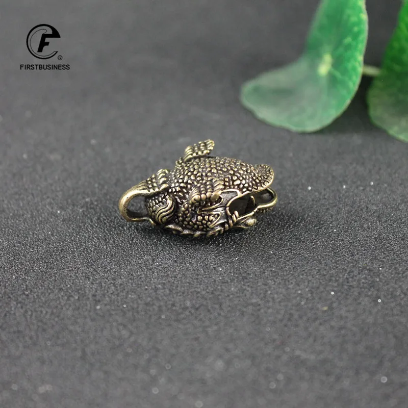 Медь мифический китайский животных лягушка для удачи брелки ключей цепи Кулон