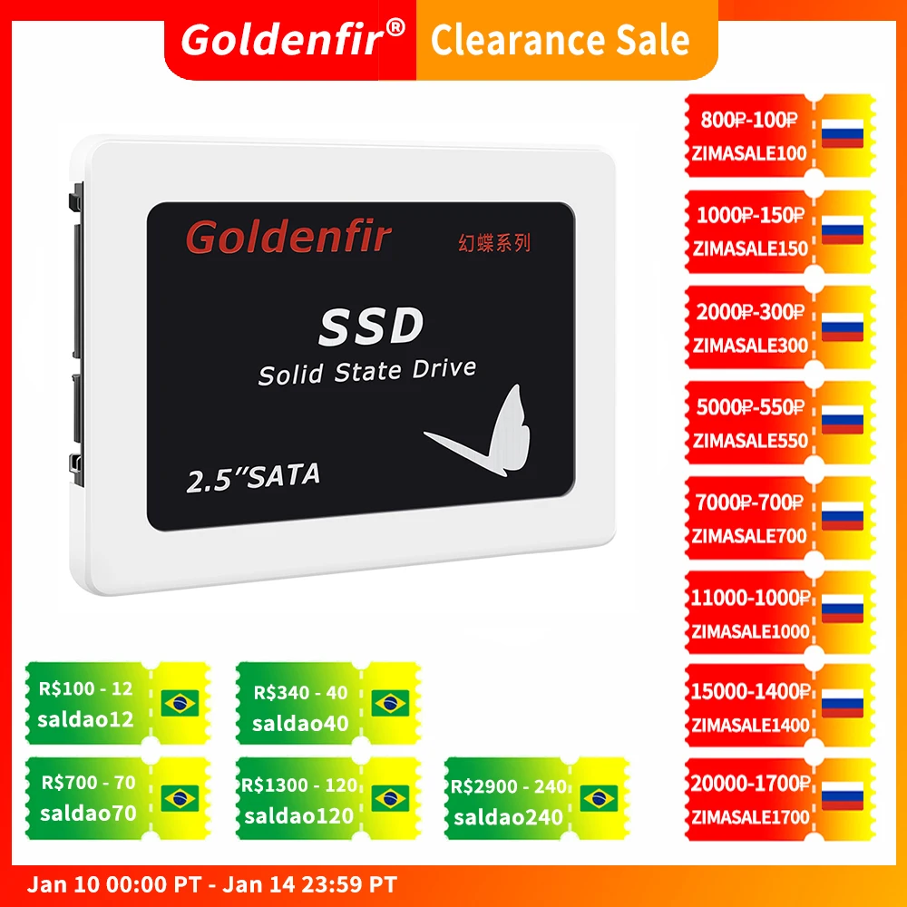 Внутренний новейший SSD-диск Goldenfir, 60 Гб, 120 ГБ, 240 ГБ, 480 ГБ, для ПК, с логотипом от производителя, серийный номер | Компьютеры и офис | АлиЭкспресс
