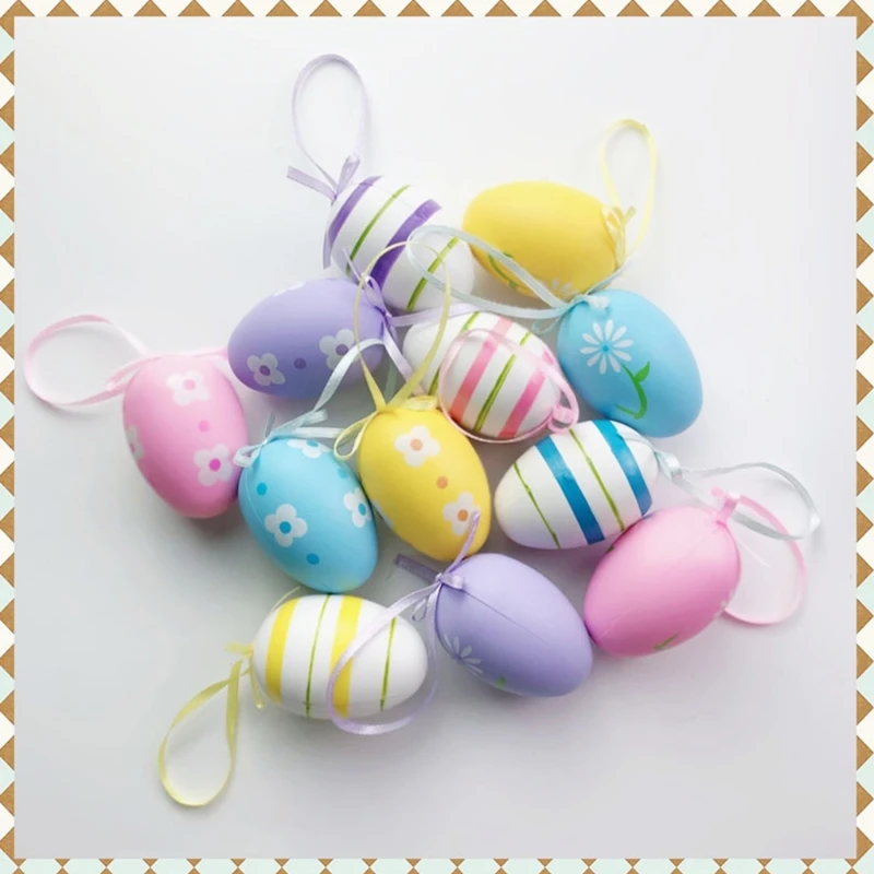 12 шт./пакет Пластик фотографический фон с пасхальными яйцами окрашенные поделки