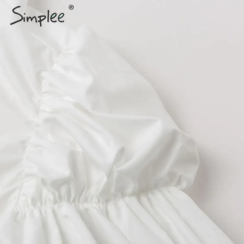 Simplee модная женская блузка с пышными рукавами рубашка на осень и зиму женские