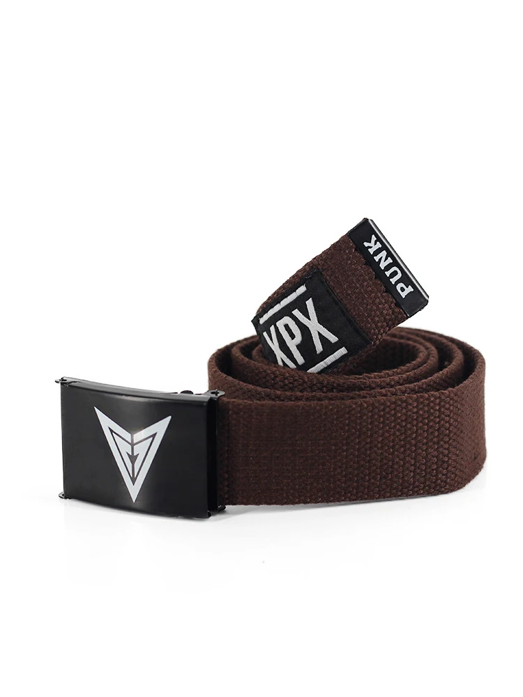 

Fashion PXP Canvas Belt Metal Automatic Buckle Men Women Personality Trend School Popular Student Couple Belt Classmate Gift