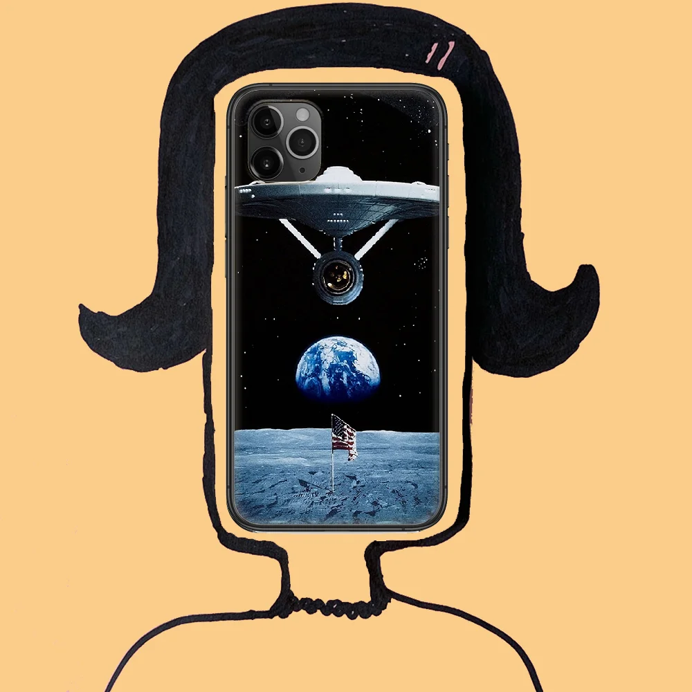

movie stars tv trek Phone Case Cover Hull For iphone 5 5s se 2 6 6s 7 8 12 mini plus X XS XR 11 PRO MAX black 3D shell art