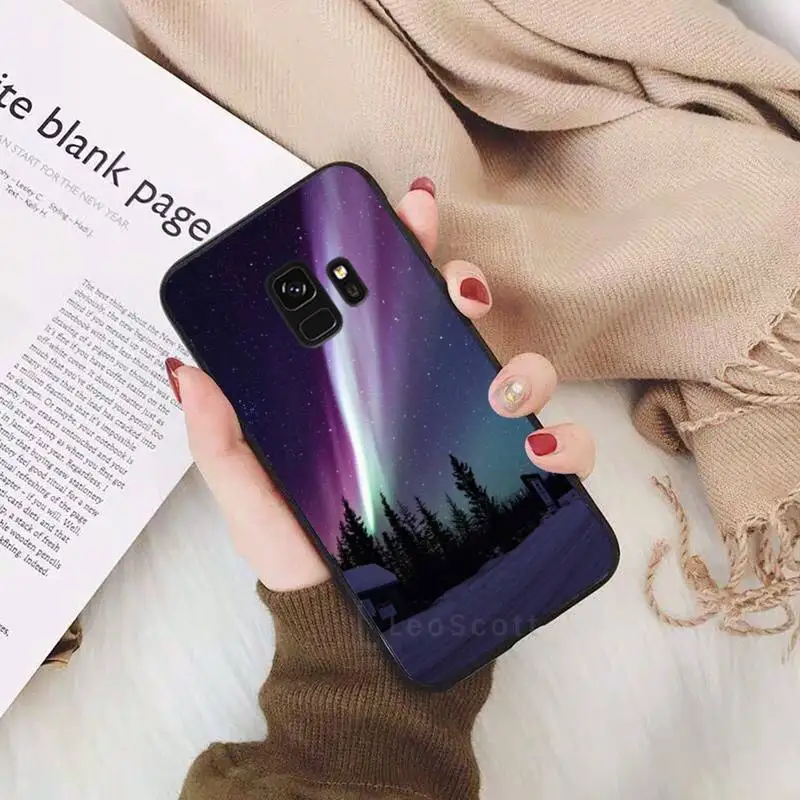 

aurora beautiful natural scenery Phone Case For Samsung Galaxy S5 S6 S7 S8 S9 S10 S10e S20 edge plus lite accessories