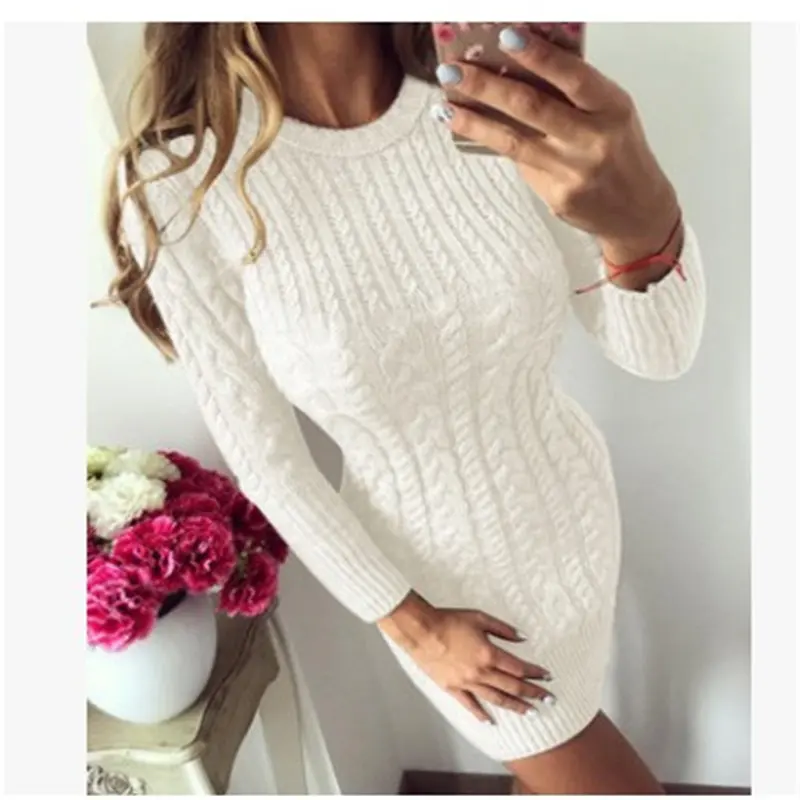 Новое Элегантное офисное женское платье сексуальное однотонное трикотажное с