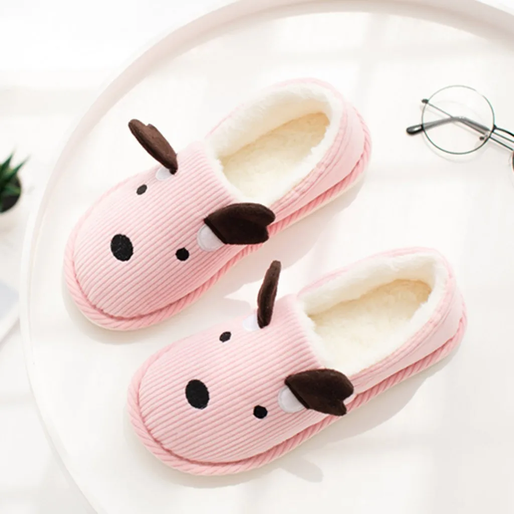 women shoes Warm Winter Slippers Indoor Home slippers Mute Cute shoes woman Soft Plush Ball Women Interior warm pantoufle femme