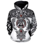 Толстовка мужская с 3D-принтом викингов, весна-осень 2021