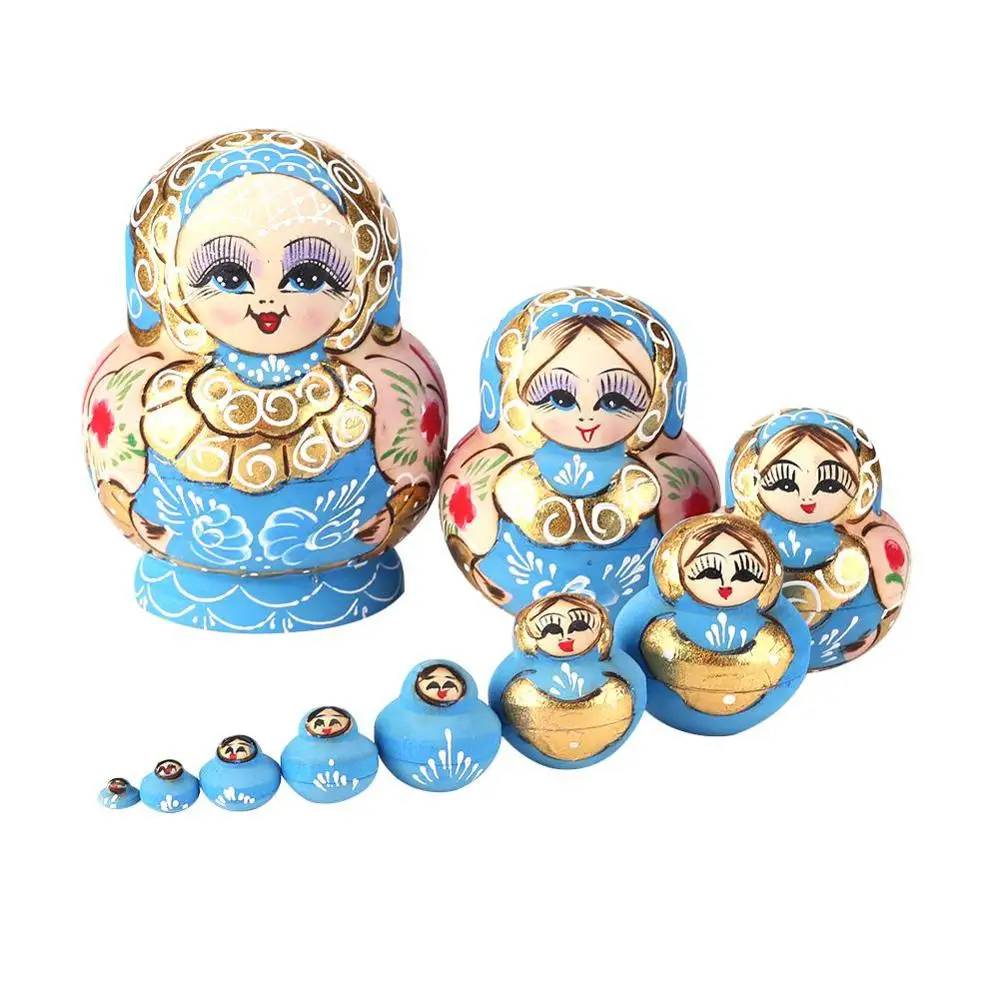 Русская Матрешка куклы из липы креативный медведь уши матрешки подарок русская