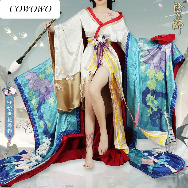 

[На заказ] Аниме! Onmyoji Ka Cyou Fuu Ge Tsu SP великолепное кимоно униформа косплей костюм Хэллоуин Вечеринка ролевые игры наряд для женщин