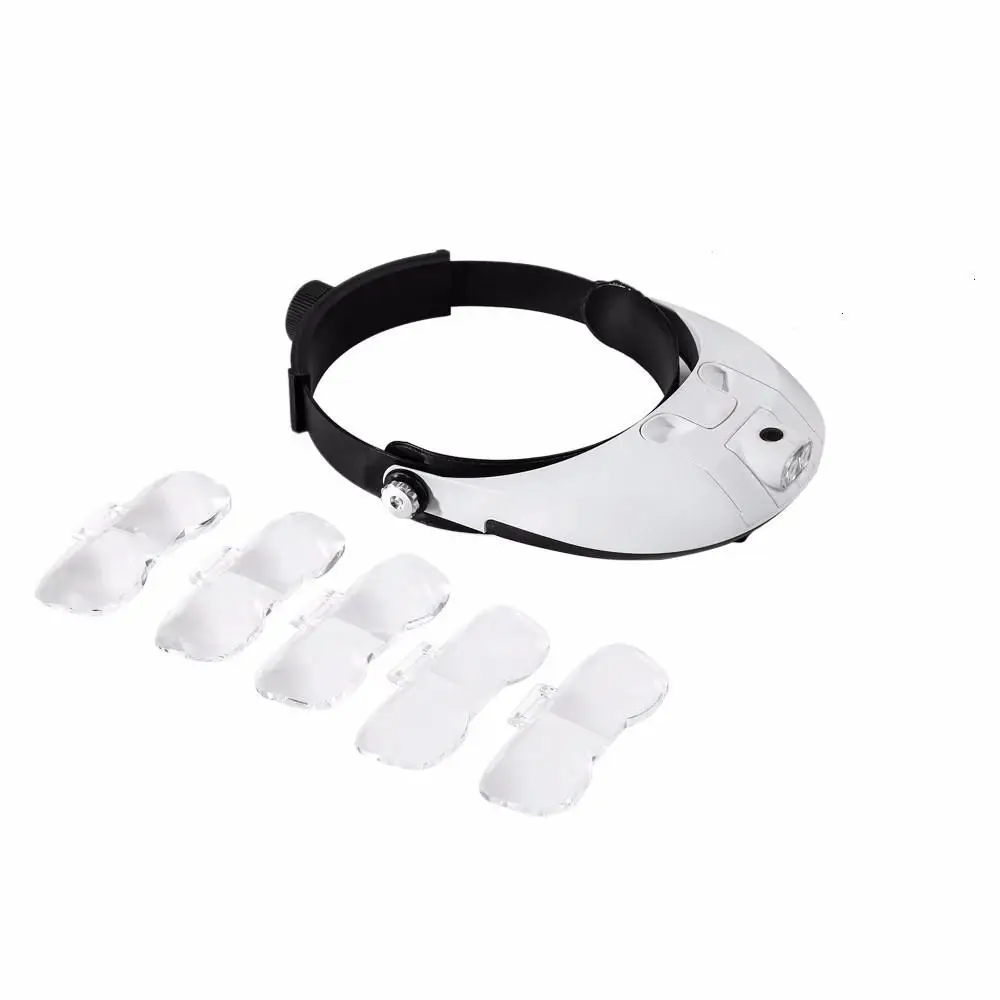 Повязка На Голову лупа пайки Стекло es Светодиодная лампа светильник