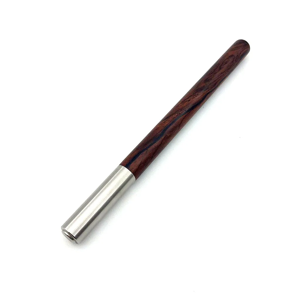 Шариковая ручка из нержавеющей стали цилиндрическая деревянная гелевая