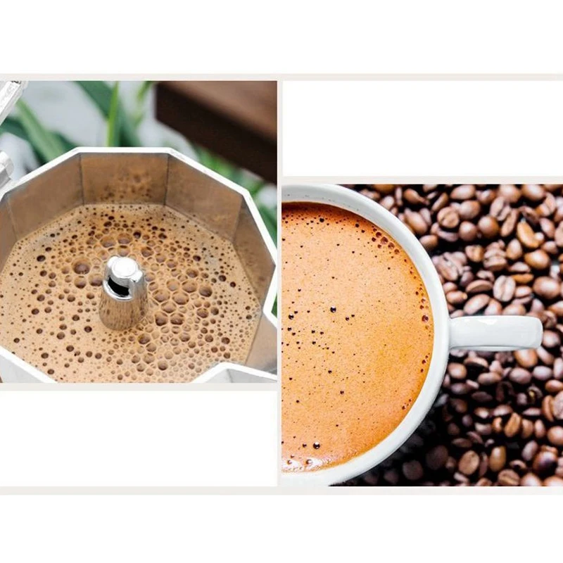 

Aluminum Italian Moka Espresso Coffee Machine Filter Stove Pot 6 Cups