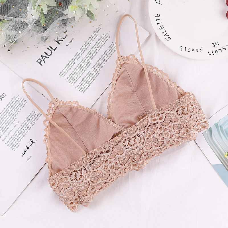 Бюстгальтер женский кружевной без косточек пикантный Бралетт с чашками пуш ап