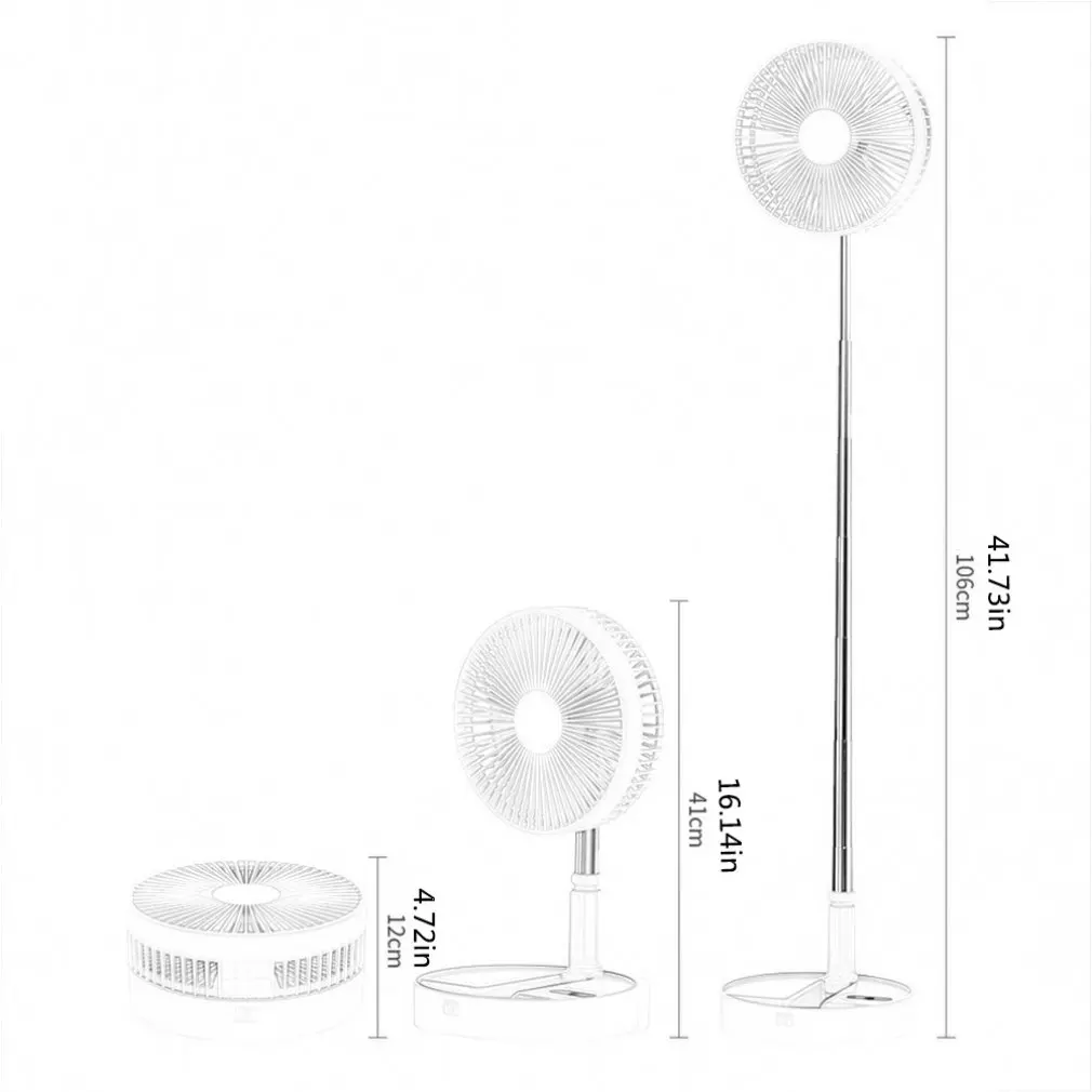 

Folding remote control floor fan Plastic Desktop telescopic storage portable Super sound-off Drop temperature