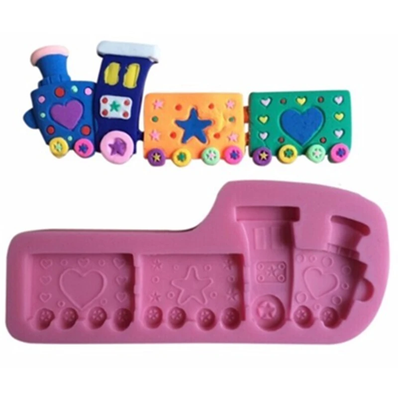 Горячая продажа форма поезда силиконовые формы для торта инструменты кекса желе