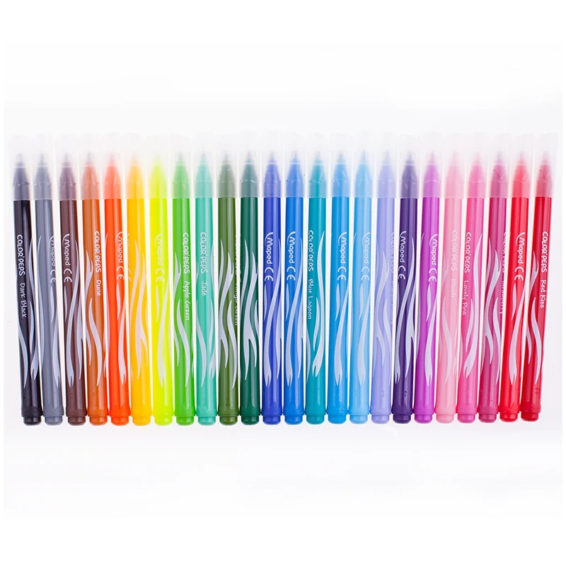 Flush-tip pens &quotJungle" 24 colors Paint Markers Pencils Writing Supplies Office School | Канцтовары для офиса и дома
