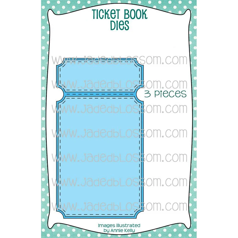 

2021 New Arrival Ticket Book Frame Design Metal Cutting Dies for Scrapbooking Craft Die Cut Stencil Mould Sheet Decor Template