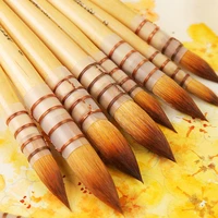 imported nylon hair artist watercolor paint brush for watercolor solid wood water color painting brush washmop pen art supplies
