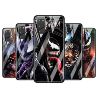 venom marvel hero for samsung galaxy s20 fe ultra note 20 s10 lite s9 s8 plus luxury tempered glass phone case cover