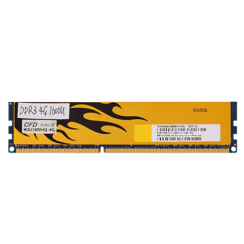 

DDR3 4GB Ram Memory 1600MHZ PC3 12800 1RX8 240Pin DIMM Computer Memory for AMD Desktop RAM Memoria