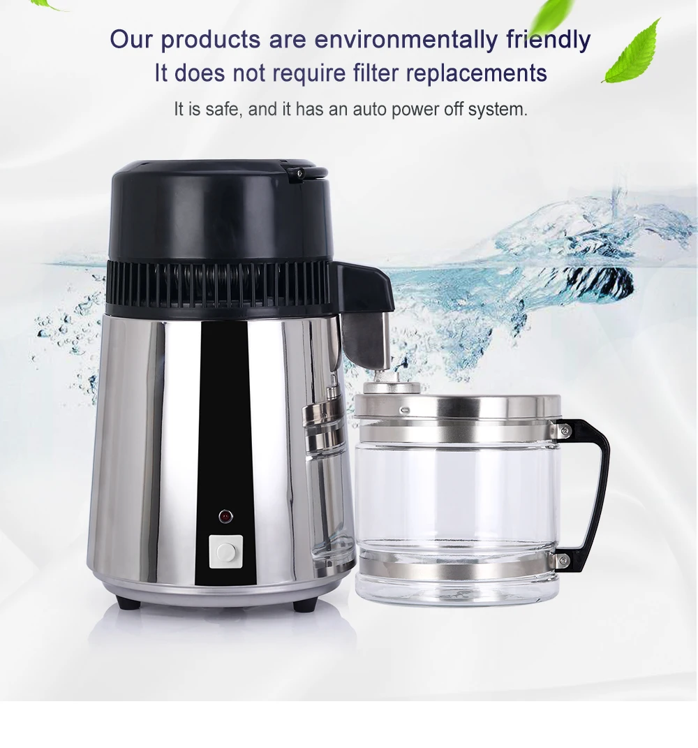 Дистиллятор воды 4 л из нержавеющей стали с функциями дистилляция очистка