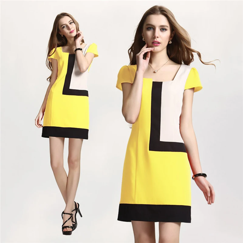 Женское винтажное платье составного кроя элегантное осеннее с круглым вырезом