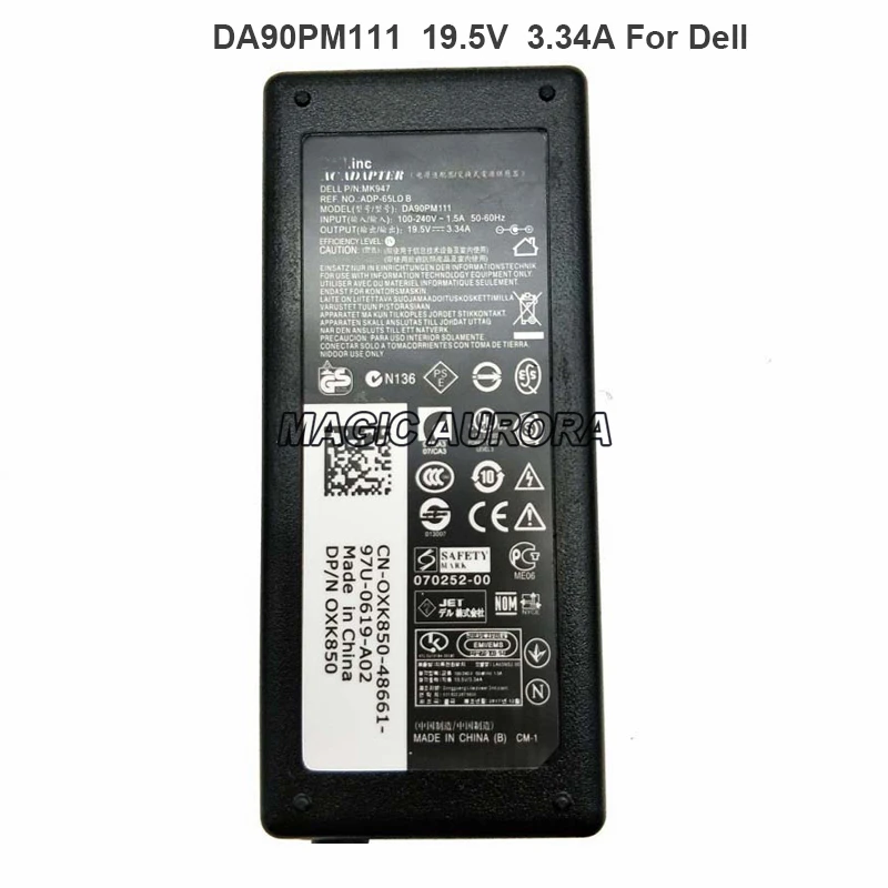 Оригинальное зарядное устройство для ноутбука Dell Vostro 15 XPS 13 9333 9344 3561 3562 3565 3568 3572 3578