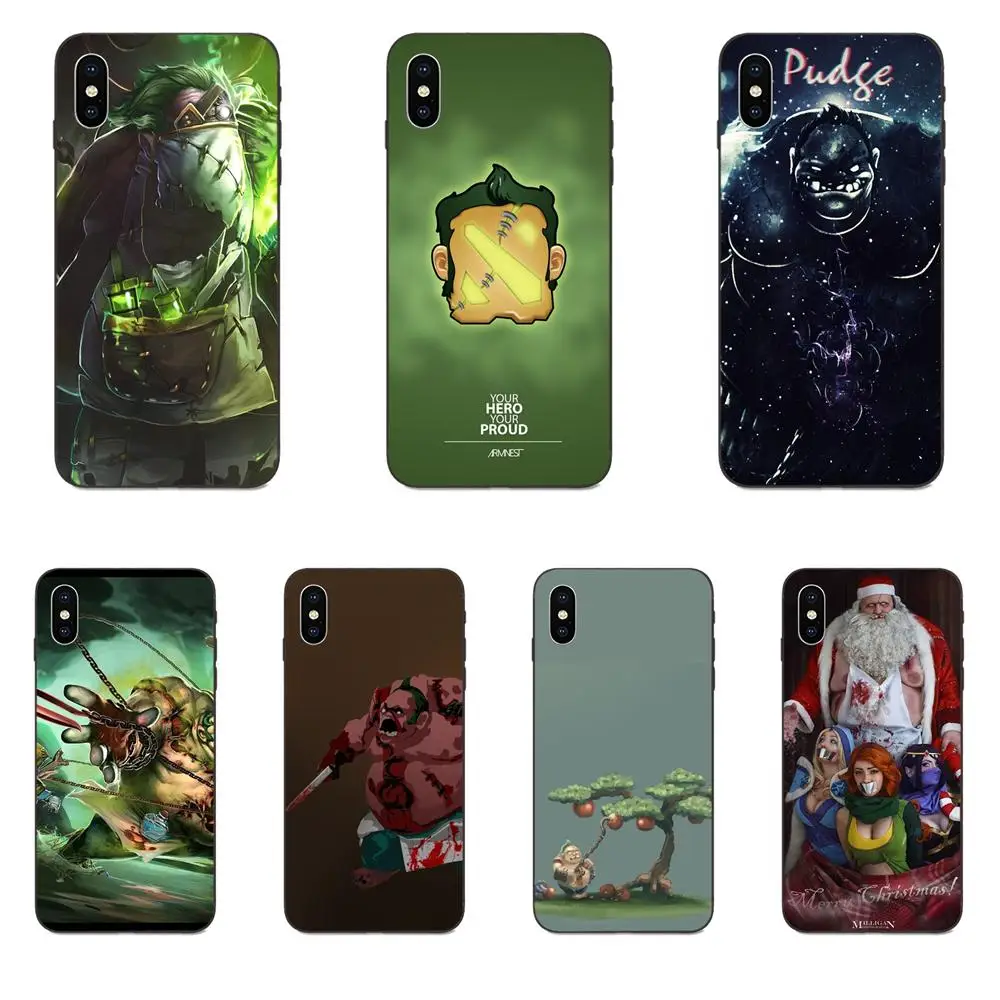 Мягкие чехлы Pudge Dota для Apple iPhone 4 4S 5 5S SE 6 6S 7 8 Plus X XS Max XR|Бамперы| |