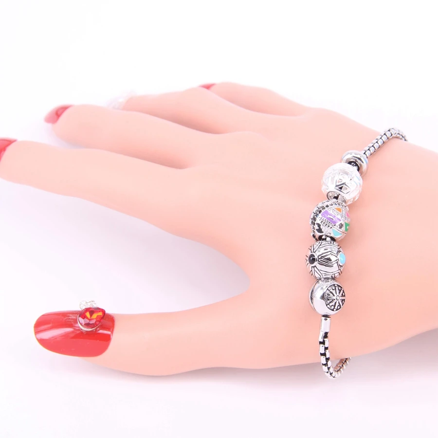 Браслет с синими бусинами Hemiston TS KM DIY браслет в стиле Rebel Heart для мужчин KB541 |