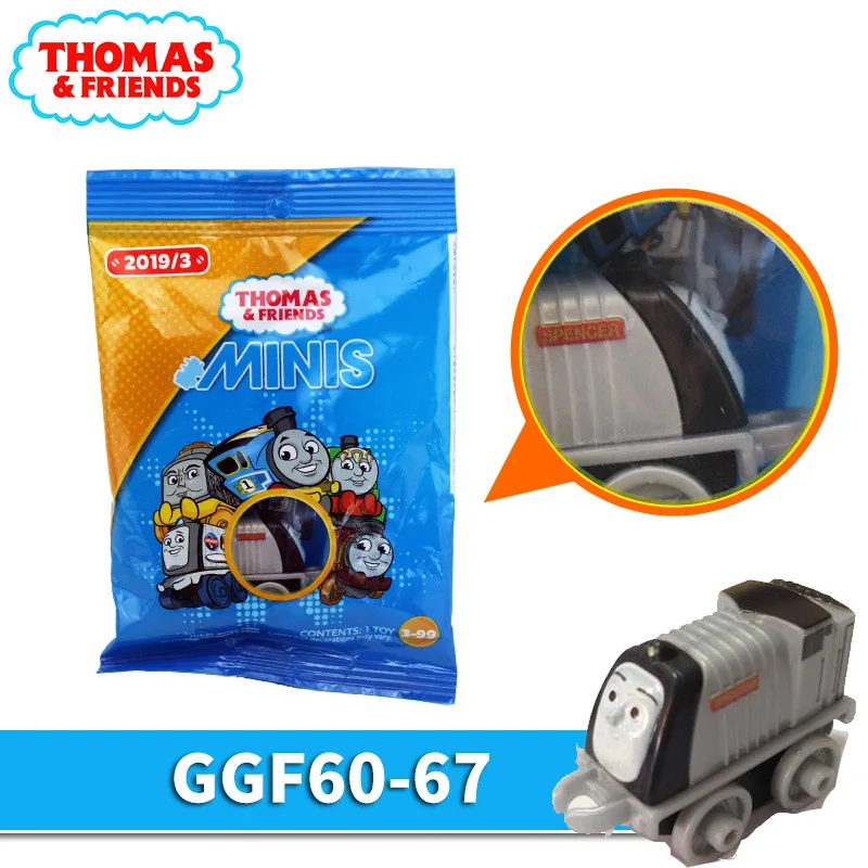 GGF60-67 Паровозик Томас и друг, модель мини-поезда, локомотив, детские игрушки для детей, литье под давлением, Brinquedos, образование, подарок на день рождения, набор - Цвет: GGF60-67