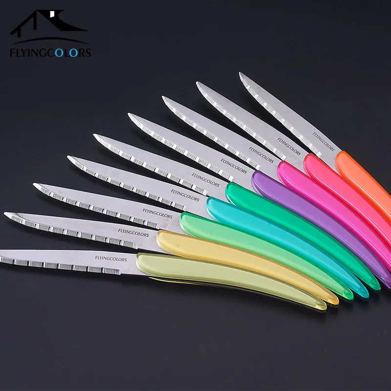 6 шт Радуга ножей для стейка свадебный подарок многоцветный ужин Ножи