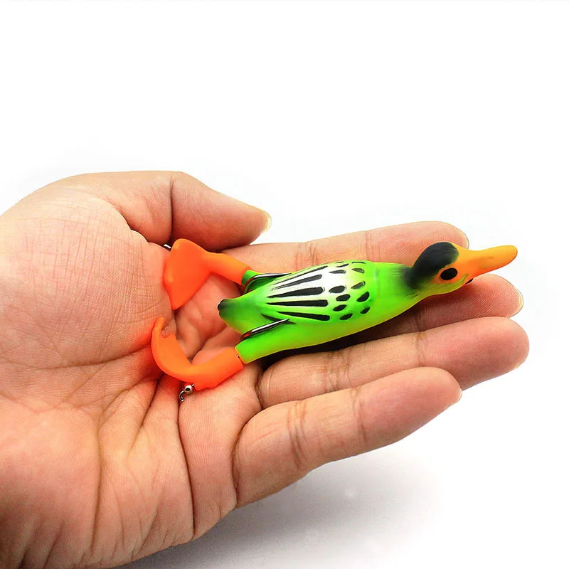 

1PCS Propeller flipper duck Fishing Lure Soft Bait95mm/12g Artificial Bait 3D Eyes Wobbler Jig Minnow Soft Lure Swiming Fishing