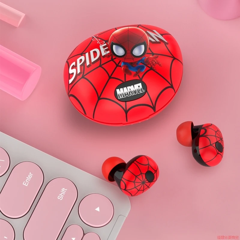Беспроводные bluetooth-наушники Spider man TWS настоящая Беспроводная стереогарнитура