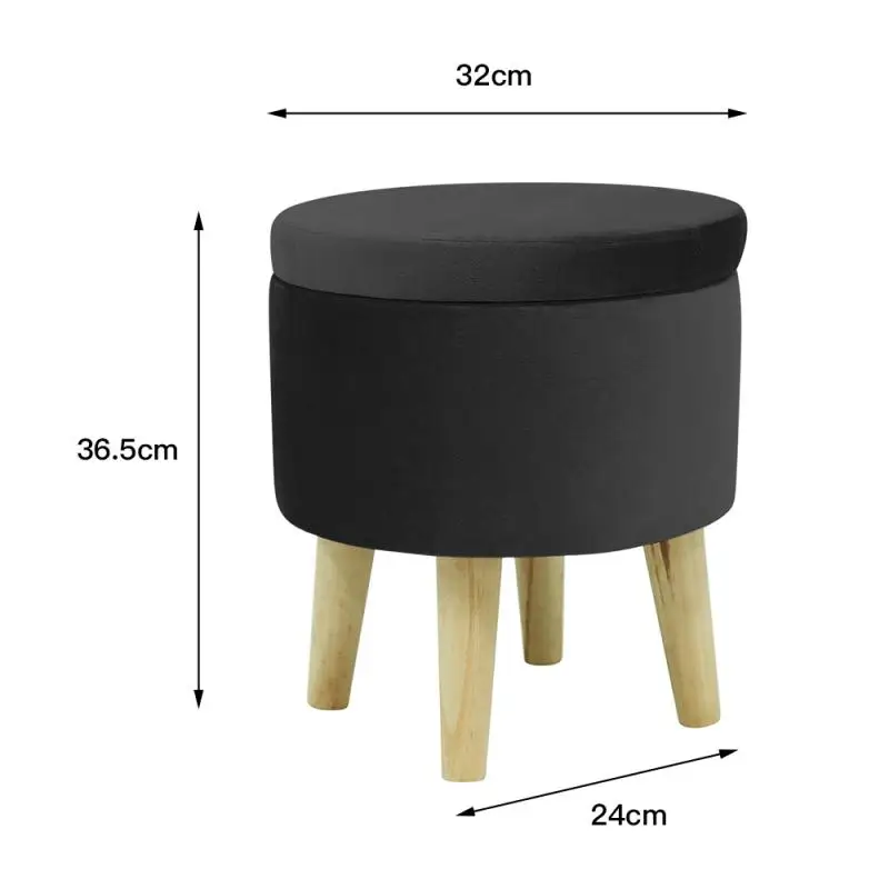 

Round Stool Chair Cover Footstool Slipcover Home Perfect Decorations Furry Protector Slipcover Spandex Solid Color Ottomans HWC