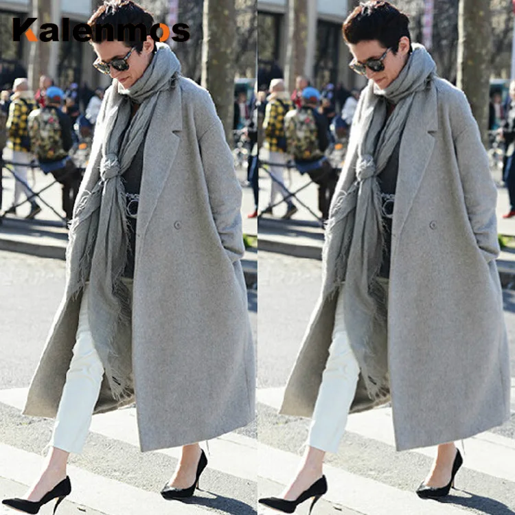 Большие размеры корейское зимнее длинное пальто женское однотонное Теплое